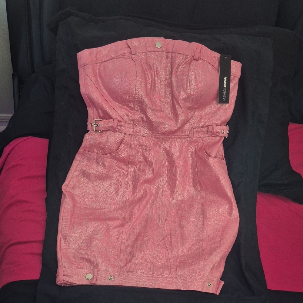 Fashion Nova Pink Backless Dress